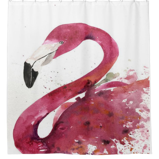 Flamingo | Niedliche Flamingo-Geschenke Lover Duschvorhang (Vorderseite)
