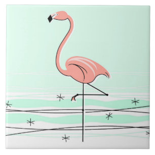 Flamingo Ocean Aqua drehe Fliesen