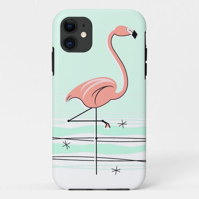 Flamingo Ocean Aqua iPhone Gehäuse Case-Mate iPhone Hülle (Rückseite)