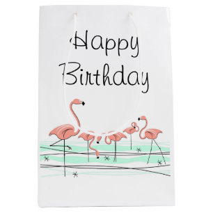 Flamingo Ocean Group Happy Birthday Medium Mittlere Geschenktüte