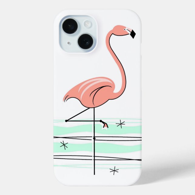 Flamingo Ocean iPhone Gehäuse 15 Hülle (Rückseite)