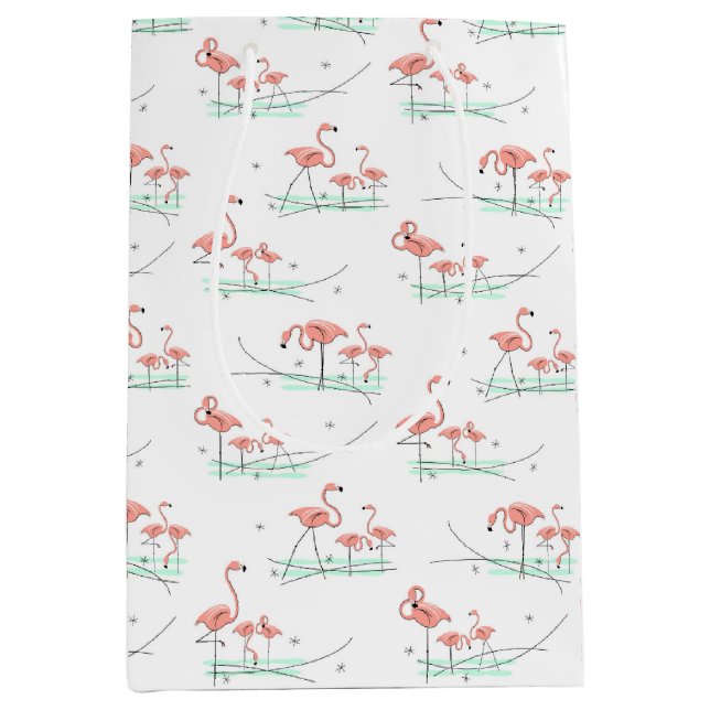 Flamingo Ocean Multi Geschenktasche Medium Mittlere Geschenktüte (Vorderseite)