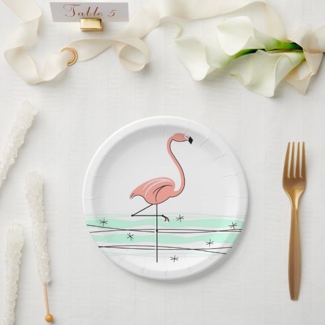 Flamingo Ocean Papierplatte Pappteller (Hochzeit)