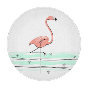 Flamingo Ocean Schneidebrett rund