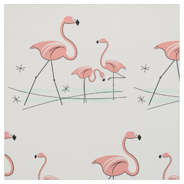 Flamingo Ocean Trio 2 großes Muster Stoff (Muster)