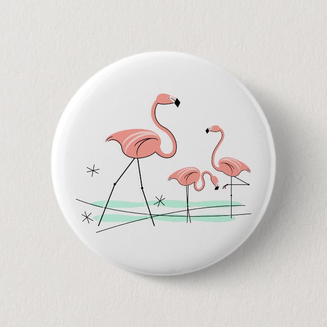 Flamingo Ocean Trio 2 Schaltfläche Button (Vorderseite)