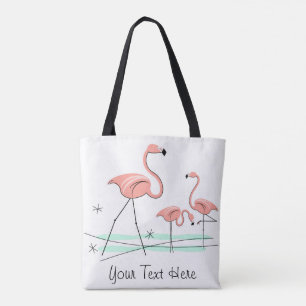 Flamingo Ocean Trio 2 Text über Tasche