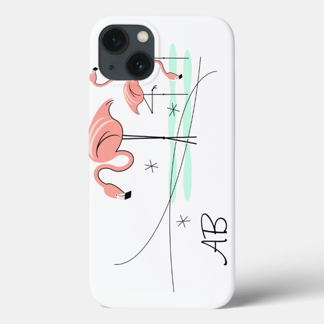 Flamingo Ocean Trio 3'Monogram' iPad Gehäuse Case-Mate iPhone Hülle (Rückseite)