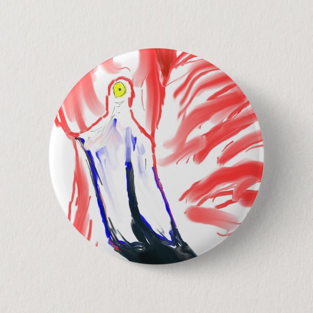 Flamingo-Öl-Malerei-Rosa Flamingoe Zeichnen Button (Vorderseite)
