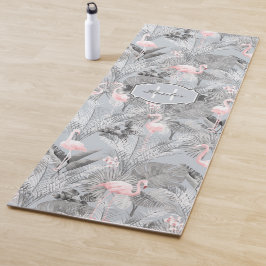 Flamingo Orchid Tropical Pattern Gray ID868 Yogamatte