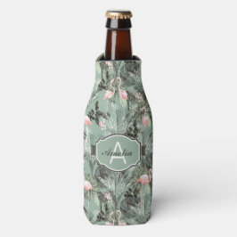 Flamingo Orchid Tropical Pattern Sage ID868 Flaschenkühler