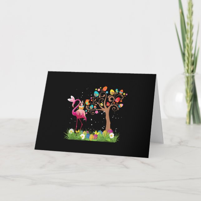 Flamingo Ostern 2021| Niedliche Flamingo - Liebhab Karte (Vorderseite)