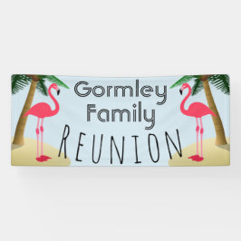 Flamingo-Palme-tropische Banner