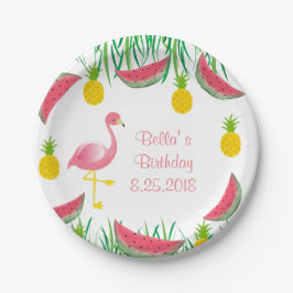 Flamingo-PapierTeller Pappteller