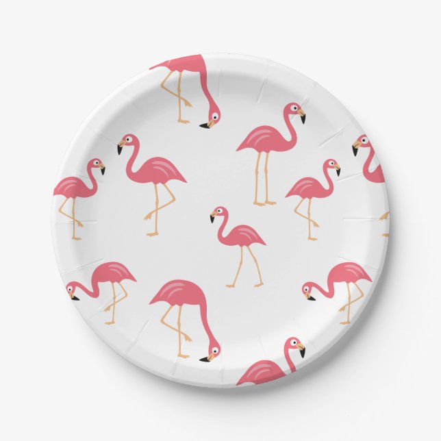 Flamingo Pappteller (Vorderseite)