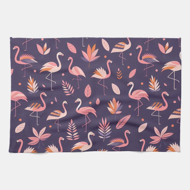 Flamingo Paradise Pattern Geschirrtuch (Horizontal)