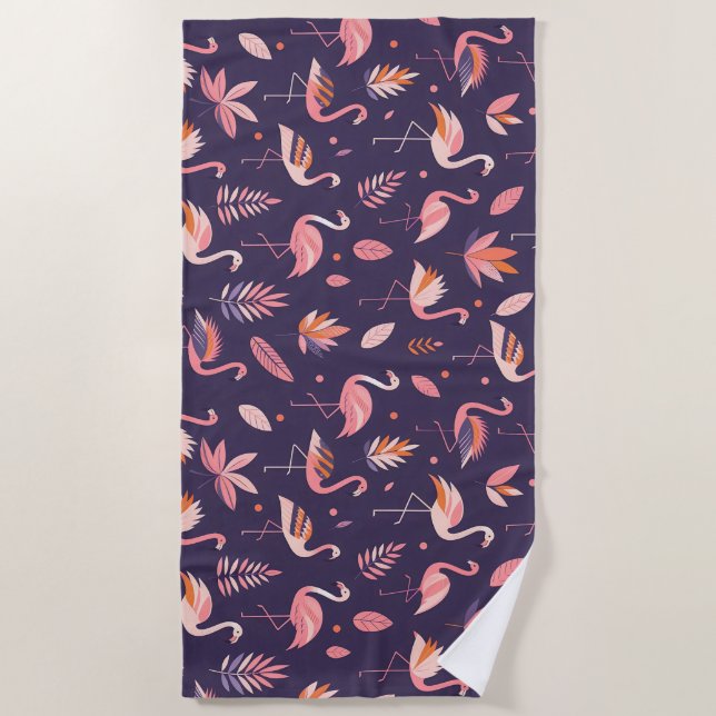 Flamingo Paradise Pattern Strandtuch (Vorderseite)