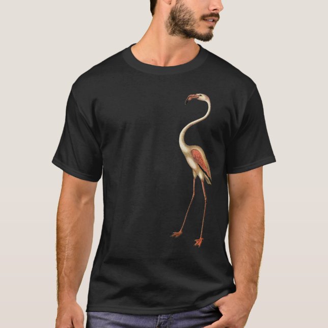 FLAMINGO-PARK RETRO großer rosa Flamingo T-Shirt (Vorderseite)