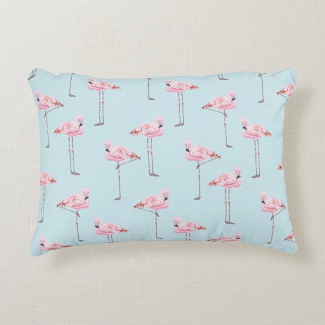 FLAMINGO-PARK ROSA UND BLAUES FLAMINGO Kissen (Vorderseite)