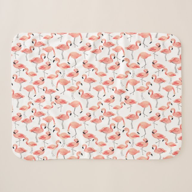 Flamingo Party Baby Sherpadecke (Vorderseite (Horizontal))