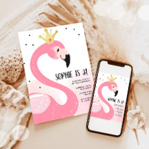 Flamingo Party Tropical Pink Gold Girl Geburtstag