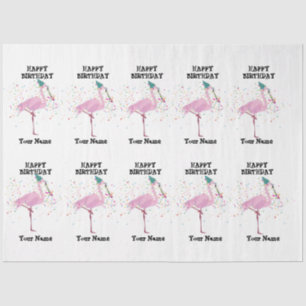 Flamingo Partying - Tiere bei der Geburtstagsparty Seidenpapier