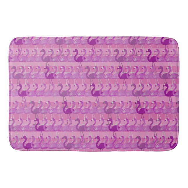 Flamingo Pattern Bath Mat (rosa) Badematte (Vorderseite)