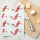 Flamingo Pattern - Fine Art Kitchtuch Küchentuch (Viertel Falte)