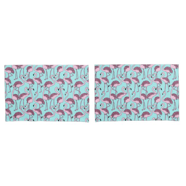 Flamingo Pattern Kissenbezug (Vorderseite-Set)