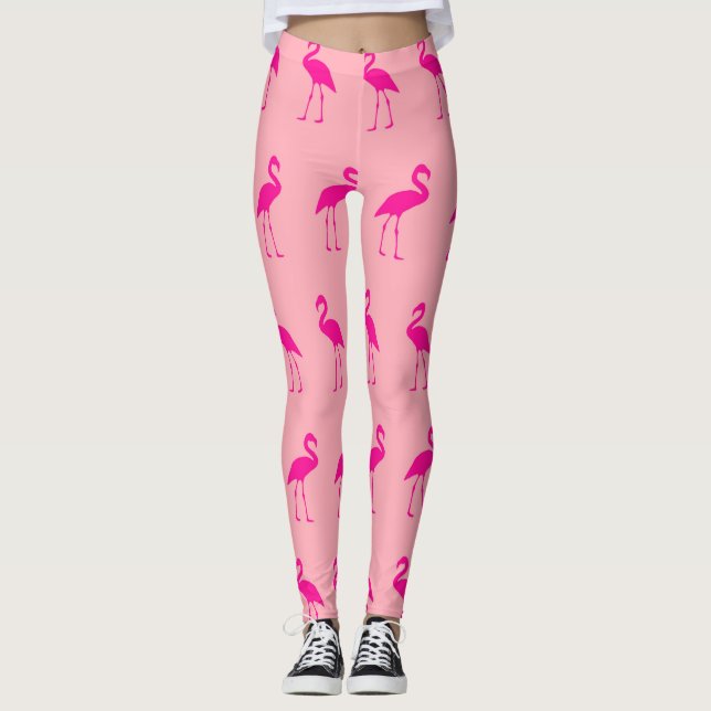 Flamingo Pattern Leggings (Vorderseite)