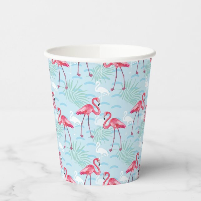 Flamingo Pattern Pappbecher (Links)