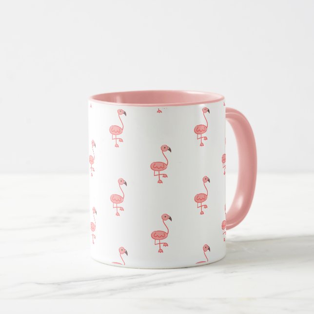 Flamingo Pattern Tasse (VorderseiteRechts)