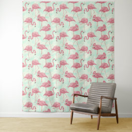 Flamingo Pattern Wandteppiche