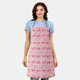 Flamingo Personalisiert Initial Pink Tropische Sch Schürze