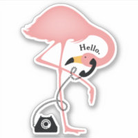 Flamingo Phone Hello