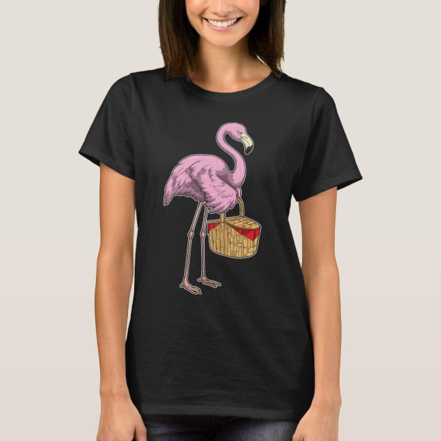 Flamingo Picnic Basket T-Shirt (Vorderseite)