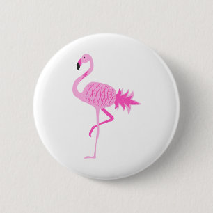 Flamingo Pineaple Button