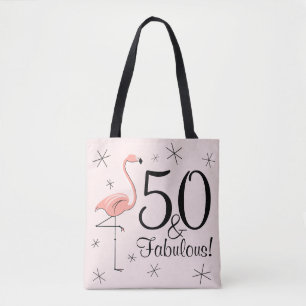 Flamingo Pink '50 und Fabulous!' Ganztasche Tasche