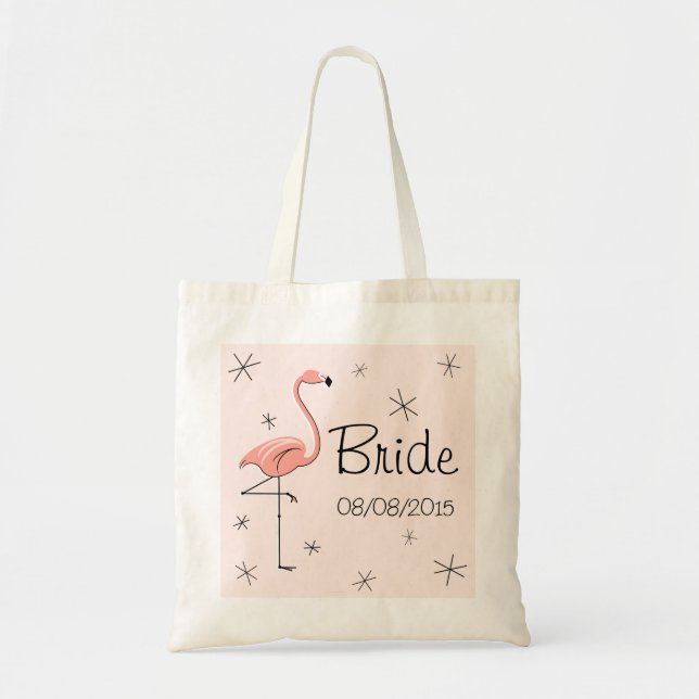 Flamingo Pink Bride Tote Tasche (Vorne)