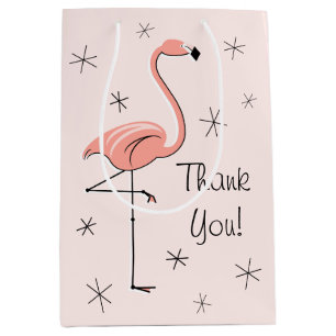 Flamingo Pink 'Danke' Geschenktüte Medium!