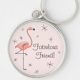 Flamingo Pink 'Fabulous Friend' Schlüsselanhänger