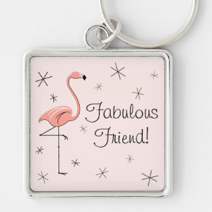 Flamingo Pink 'Fabulous Friend' Schlüsselanhänger
