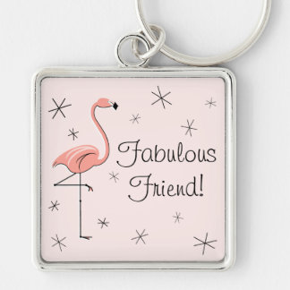 Flamingo Pink 'Fabulous Friend' Schlüsselanhänger
