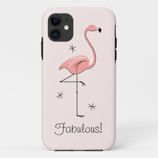 Flamingo Pink "Fabulous!" iPhone Gehäuse Case-Mate iPhone Hülle (Rückseite)