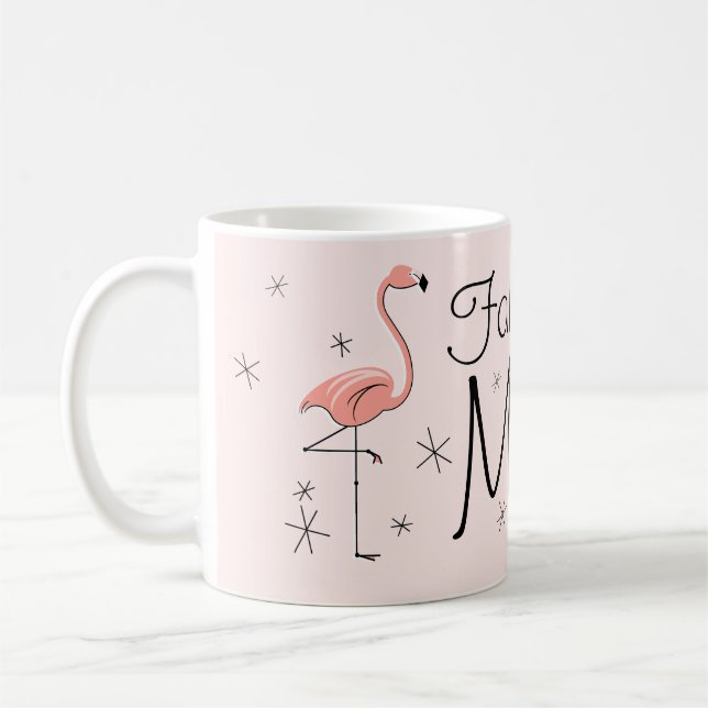 Flamingo Pink "Fabulous Mama" Tasse (Links)