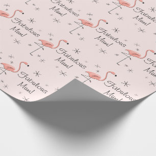 Flamingo Pink "Fabulous Mum!" Packpapier