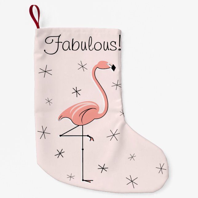 Flamingo Pink Fabulous! Strumpf Kleiner Weihnachtsstrumpf (Vorderseite)