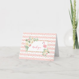 Flamingo Pink Gold vielen Dank Einladung