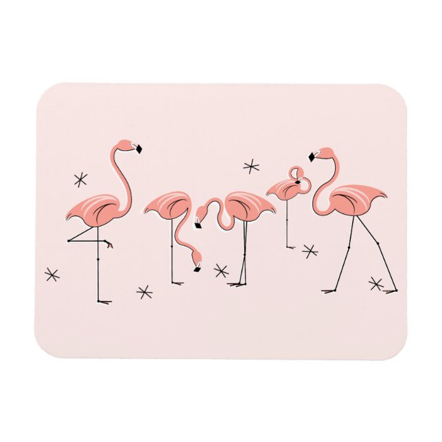 Flamingo Pink Group Magnet flexibel (Horizontal)