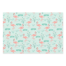 Flamingo Pink Grün tropische Vögel Trendy